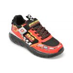 Pantofi SKECHERS rosii, SKECH TRACKS, din piele ecologica