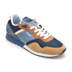 Pantofi sport PEPE JEANS bleumarin, LONDON CLASS,  din material textil