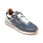 Pantofi sport PEPE JEANS bleumarin, LONDON COURT,  din piele ecologica