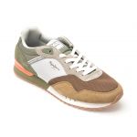 Pantofi sport PEPE JEANS maro, LONDON URBAN,  din material textil