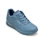 Pantofi sport SKECHERS albastri, UNO, din piele ecologica