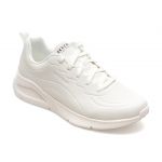 Pantofi sport SKECHERS albi, UNO LITE, din piele ecologica
