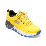 Pantofi sport SKECHERS galbeni, MAX PROTECT, din material textil si piele ecologica