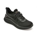 Pantofi sport SKECHERS negri, BOBS GEO, din material textil