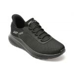 Pantofi sport SKECHERS negri, BOBS SQUAD CHAOS, din material textil