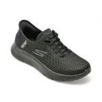 Pantofi sport SKECHERS negri, GO WALK FLEX, din material textil