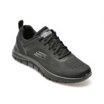 Pantofi sport SKECHERS negri, TRACK, din material textil