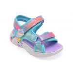 Sandale sport SKECHERS albastre, 302682N, din material textil