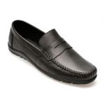 Mocasini casual OTTER negri, 2028, din piele naturala