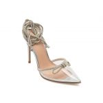 Pantofi ALDO argintii, HALALIA040, din pvc