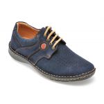 Pantofi OTTER bleumarin, 9560, din piele intoarsa