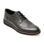 Pantofi OTTER negri, TUR25, din piele naturala