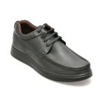 Pantofi OTTER negri, TUR80, din piele naturala