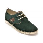 Pantofi OTTER verzi, 2818, din nabuc