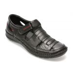Sandale OTTER negre, 9562, din piele naturala