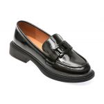 Mocasini casual FLAVIA PASSINI negri, V955G12, din piele naturala lacuita