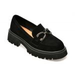Mocasini casual GRYXX negri, V102C11, din piele intoarsa