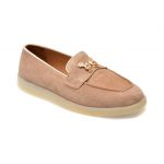 Mocasini casual GRYXX nude, 100173, din piele intoarsa