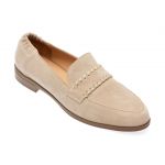 Mocasini casual IMAGE bej, 618779, din piele intoarsa