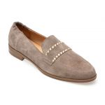 Mocasini casual IMAGE gri, 618779, din piele intoarsa