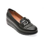 Mocasini casual IMAGE negri, 5766703, din piele naturala
