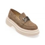 Mocasini casual RACHEL gri, 3293000, din piele intoarsa