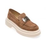 Mocasini casual RACHEL maro, 3293000, din piele intoarsa