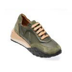 Pantofi casual EPICA verzi, 1187068, din piele naturala