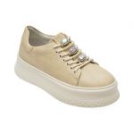 Pantofi casual FLAVIA PASSINI bej, V107C23, din piele naturala