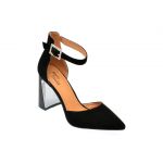 Pantofi eleganti FLAVIA PASSINI negri, 22A673, din piele intoarsa