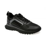 Pantofi sport BOSS negri, 730011, din piele ecologica