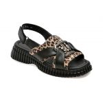 Sandale casual GRYXX negre, 220536, din piele naturala