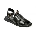 Sandale casual GRYXX negre, 532169, din piele naturala lacuita