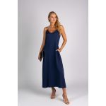 Rochie De VarÄƒ Maxi Yasmine, Albastru Inchis