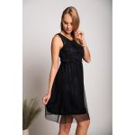 Rochie ElegantÄƒ Cu Decolteu Rotund È˜i Detalii Broderie Dilana, NeagrÄƒ
