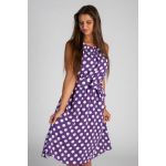 Rochie Midi Cu Imprimeu De Buline Moulisha, Liliac