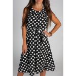 Rochie Midi Cu Imprimeu De Buline Moulisha, NeagrÄƒ