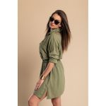 Rochie Mini Sport Cu Decolteu Clasic Si Buzunar Neomy, Maslinie