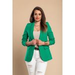 Blazer Lung Cu Guler Clasic Turina, Verde