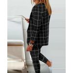 Costum Pantaloni Cu Blazer Elegant Estrena, Negru - Diamant