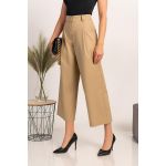 Pantaloni Eleganti Largi Mancha, Bej