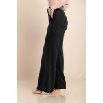 Pantaloni Lungi Eleganti Cu Centura Solarina, Negri