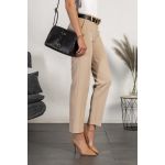 Pantaloni Lungi Eleganti Drepti Tordina, Bej