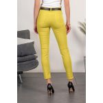 Pantaloni Stramti Din Bumbac Ruesca, Galbeni