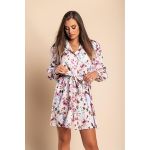 Rochie Mini Eleganta Cu Imprimeu De Flori Trapana, Roz Deschis