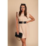 Rochie Mini Fara Maneci Ciudad, Bej