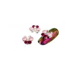 Cristale pentru unghii Fluturasi Roz Nr 64 Set 3 buc