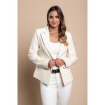 Blazer Cu Guler Clasic, Bej