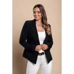 Blazer Cu Guler Clasic, Negru