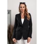 Blazer Lung Clasic Zefira, Negru